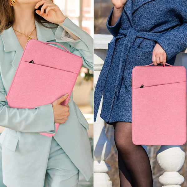 Laptopveske 14,1 tommer/15,4 tommer lerret rosa