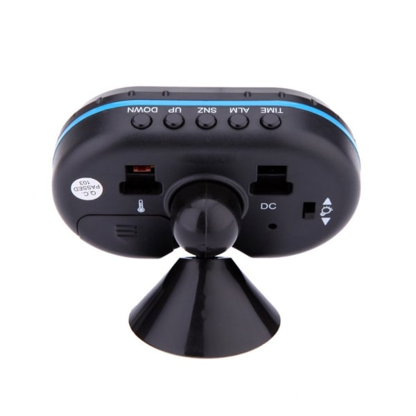 12V Bil Digital Termometer Voltmeter Klocka Alarm Monitor, Klocka