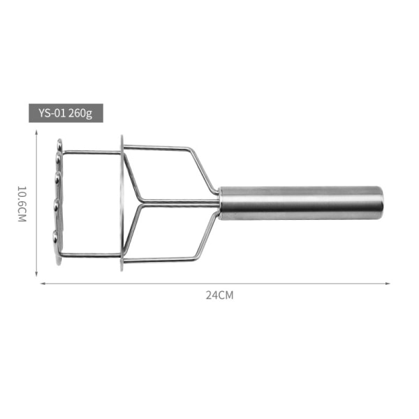 Manuell potatisstötare, potatismos i rostfritt stål, potatismos