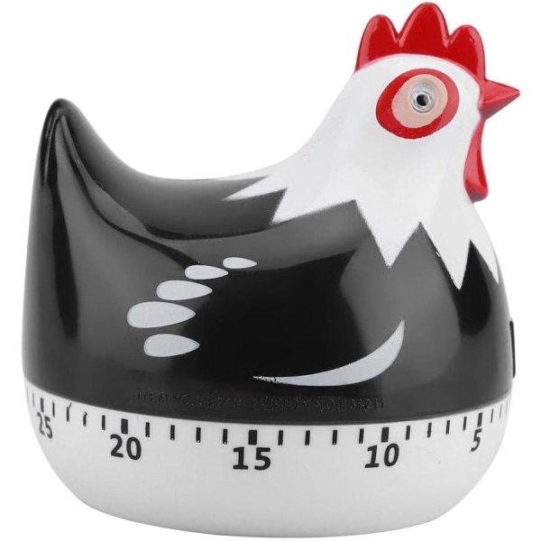 Svart tegneseriestil kyllingformet kjøkkentimer - Time Manager -