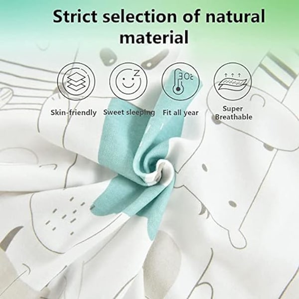 Baby Wearable Blanket Unisex 100% Bomull Hudvennlig Myk Pustende