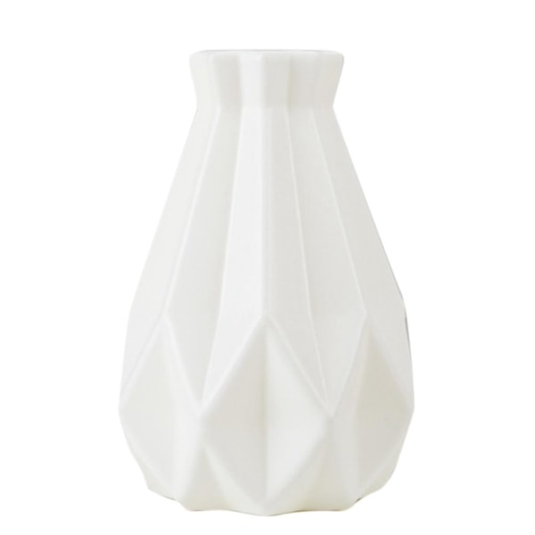 Blomster Vase Plast Vase Hjem Stue Dekoration Ornament, Hvid