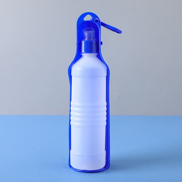 Hundeflaske med foldeskål, 250 ml - Blå