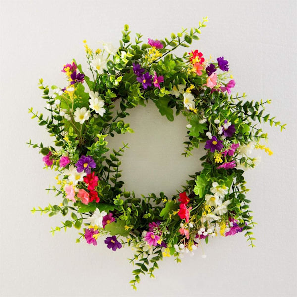 45 cm blomsterkrans til hoveddør, hjem, vindue, væg, bryllup, p