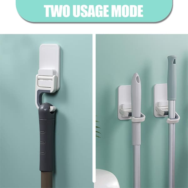 Mopp och kvasthållare Väggfäste-4 ST, C-Shape Självhäftande Anti