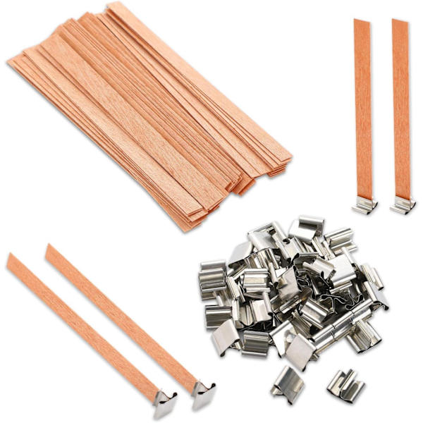 Tretre lysveke i tre med jernholder for DIY-lysfremstilling