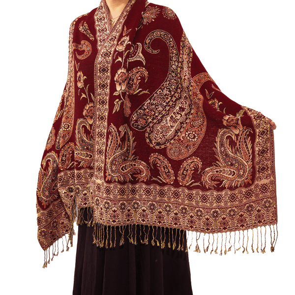 Punainen 1 syksy ja talvi boheemi retro jacquard etninen tyyli larg