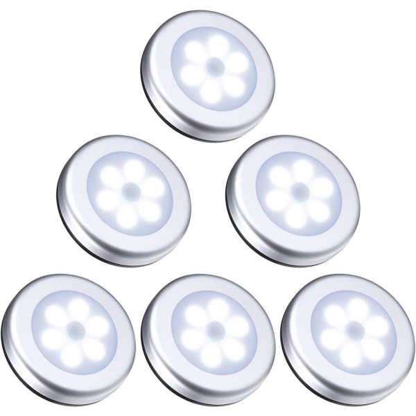 Skåpsbelysning / LED-skåp 6 nattlampor LED rörelsesensor