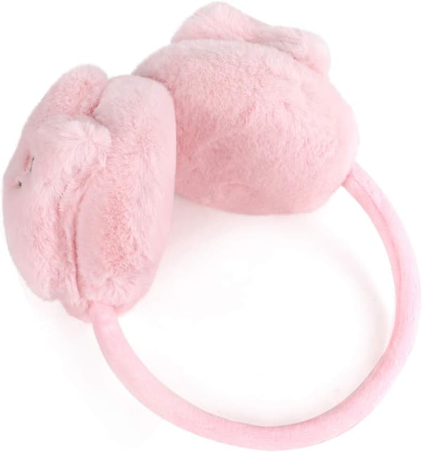 1 stk rosa pels øreklokker for gutter jenter søte vinter fluffy termiske E