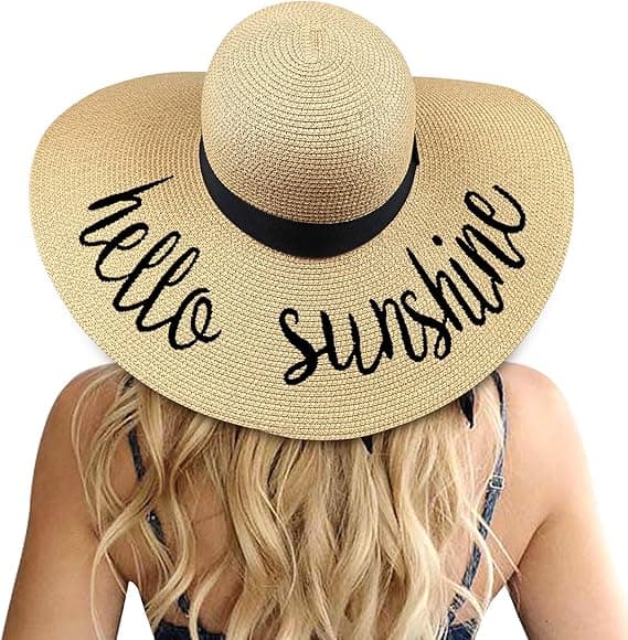 Dame Floppy Hat Solhat Bredskygget Solhat Åndbar Foldbar