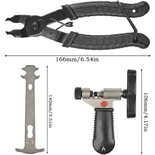 Sæt med værktøj til cykelkæde, cykelledtænger, kædesplitterværktøj, kæde