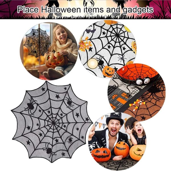 Halloween blonder duker, edderkoppnett duker 100% polyester