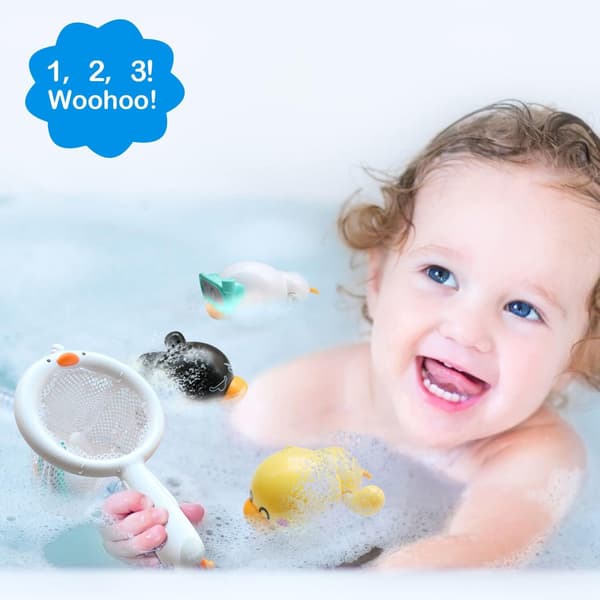 Babyshowerleker, flytende opptrekkbare andebadleker, for 1-3 år