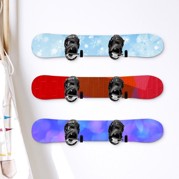 2st Snowboard Väggställ, Väggfäste Clips Space Saving Design St