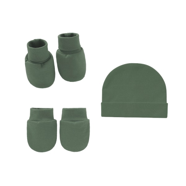 Nyfødt sykehuslue Baby Hat og Anti Scratch Mittens Set for 0-