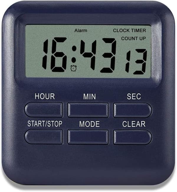 Digital timer med 3 i 1 klocka/väckarklocka funktion, magnetisk Ki
