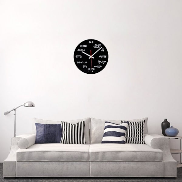 Matteklokke, Unik Veggklokke, Moderne Design, Nyhet, Matematikkligning