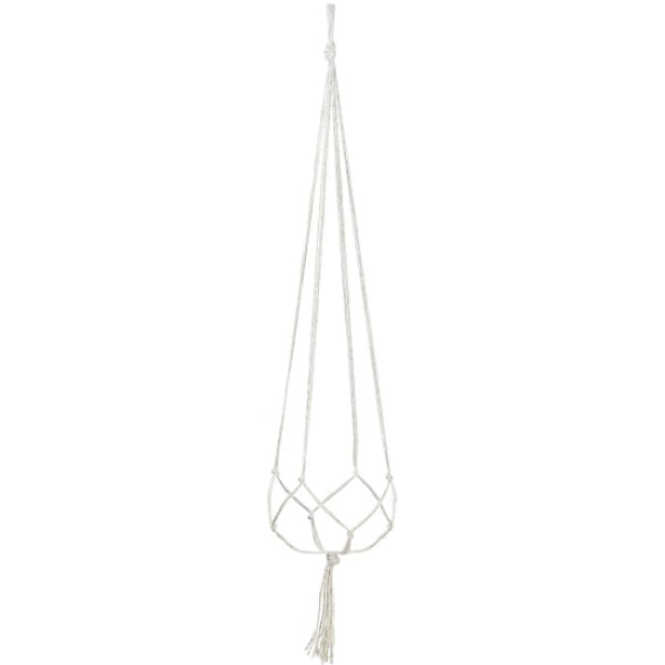 Makramee-ampel - 120 cm Hvid