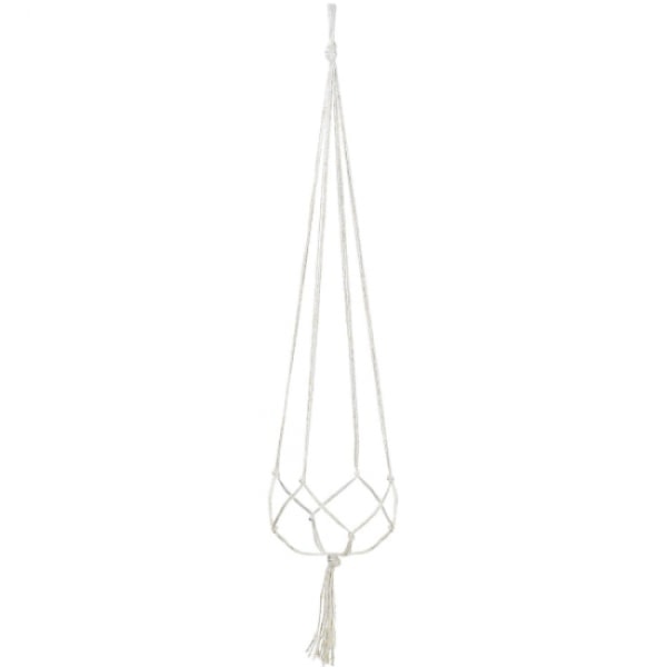 Makramee-amppeli - 120 cm Valkoinen