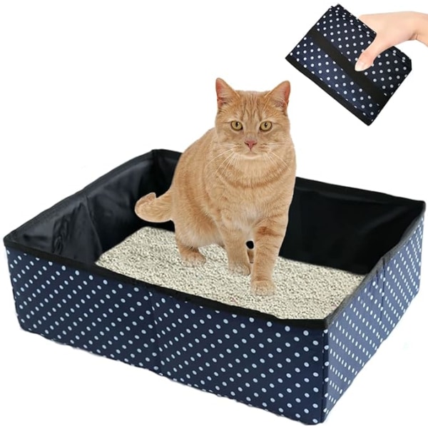 1 st hopfällbar kattsandlåda, portabel resekattlåda, vikbar
