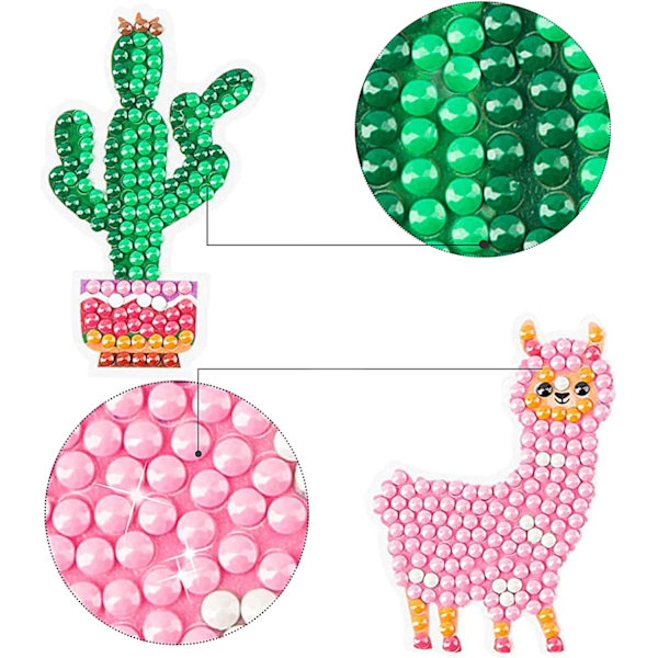 21 kappaletta 5D DIY-timanttimaalaussarjoja lapsille, Alpakka-kaktus Di