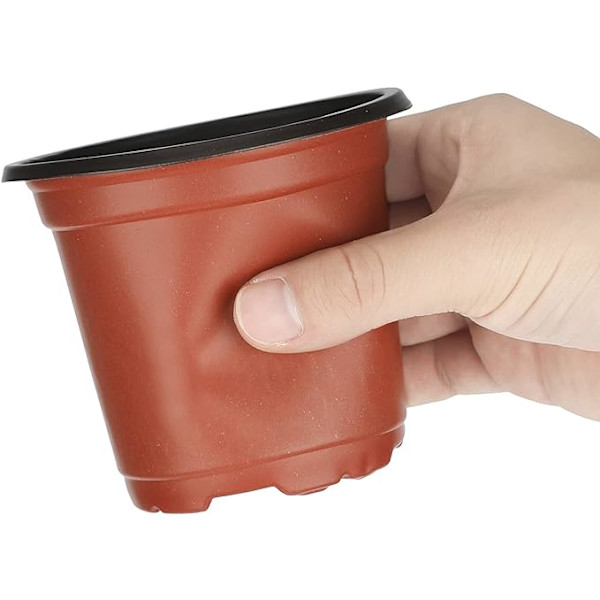 100 stk. 13 cm (diameter) bløde plastik blomsterpotter, frøpotte