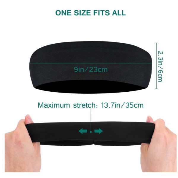 Sportpannband för män (4-pack), fukttransporterande pannband för träning