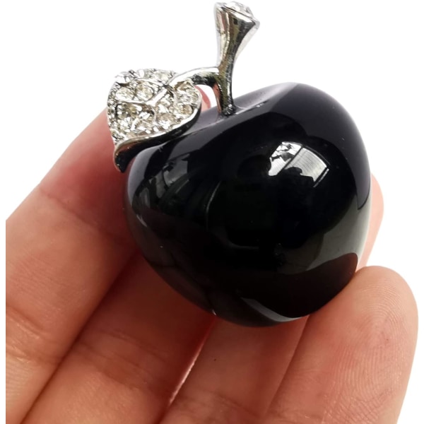 2,5*3,0 cm, Naturlig Obsidian Apple Crystal och Obsidian Healing St