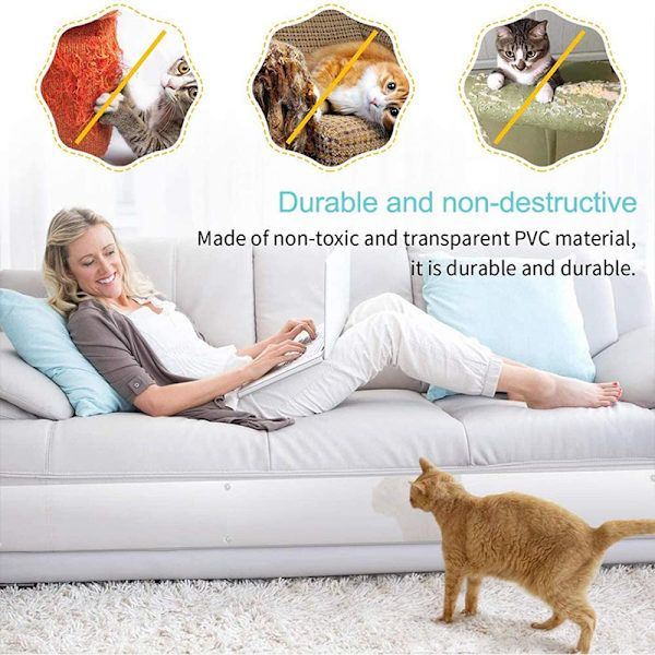 Katt Anti-Scratch Guard Shield Träning Tejp Soffa Vägg Dörr Pr