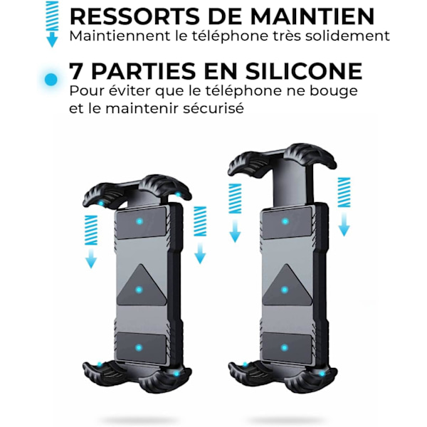 Telefonholder for motorsykkel, sykkel, scooter, støtsikker og anti-vibrasjon