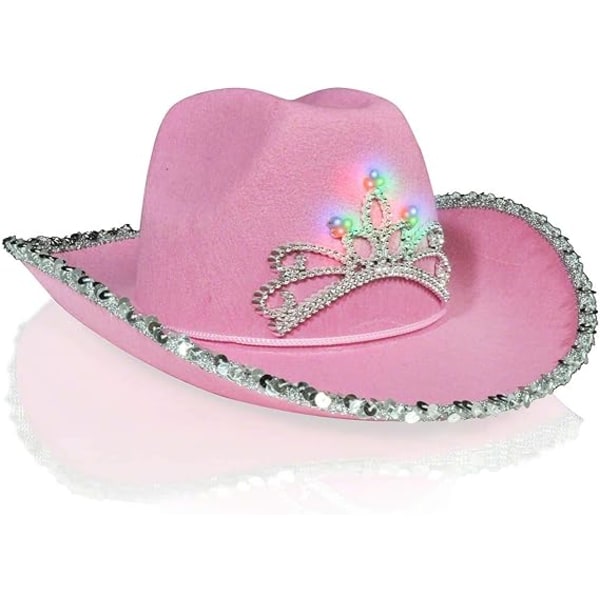 Light Up Country Western Rosa Cowgirl Hat
