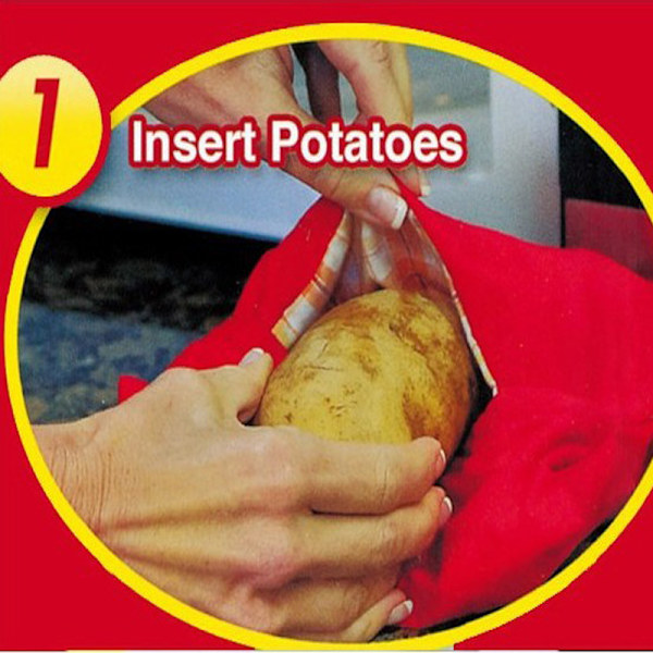 Kartoffelpose til mikrobølgeovn, Bagt kartoffelpose til mikrobølgeovn, Rød
