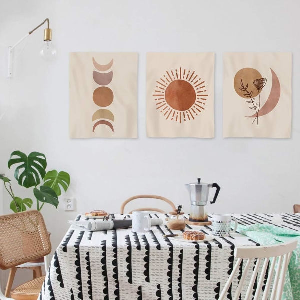 Söta väggbonader Sol Botanisk Abstrakt Konst Gobelänger