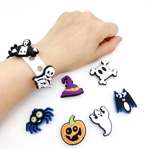 9 stk. Halloween Jule Sko Charms Horror Scary Skull Sko Buc