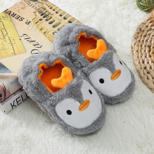 Børneslippers Pige Dreng Blød Plys Dyr Skridsikre Børn