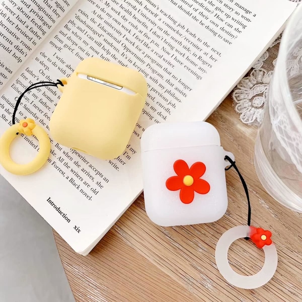 Compatible with AirPods Case Cute Cartoon Flower Pattern Girls Wo