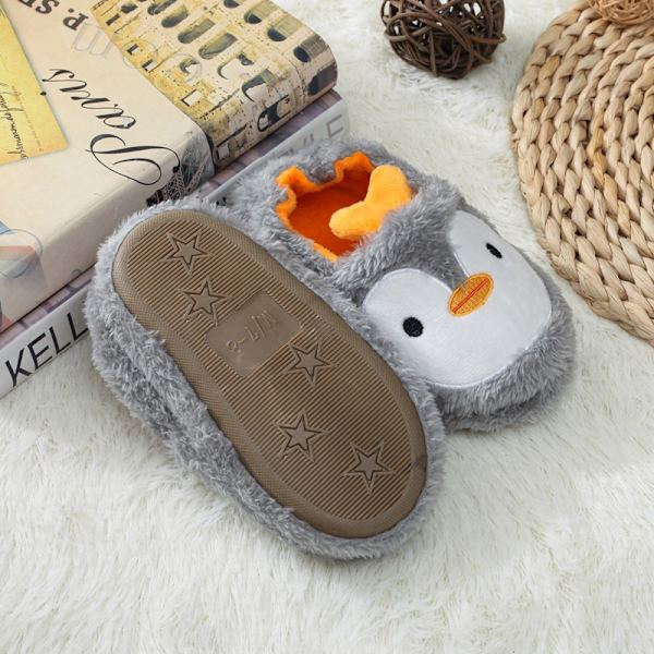Børneslippers Pige Dreng Blød Plys Dyr Skridsikre Børn