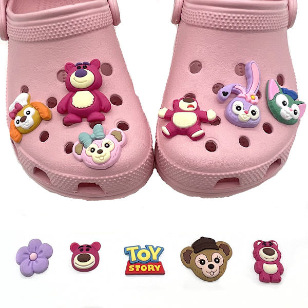 11 sarjakuva Crocs-kengät Kukkakenkäsolki PVC-pehmeät kumikengät J