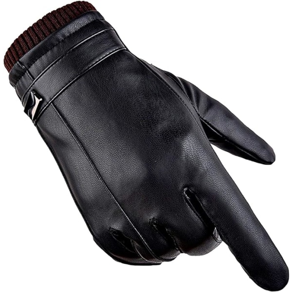 Hiver Chaud PU Cuir Écran Tactile Gants pour Homme Femme Thermiques en