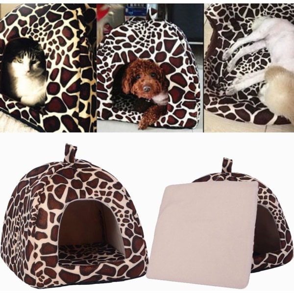 Dyreforsyninger, komfortable, bløde og varme dyrereder, udsøgte mønstre, hamster marsvin reder, hunde- og katte reder, leopard，L