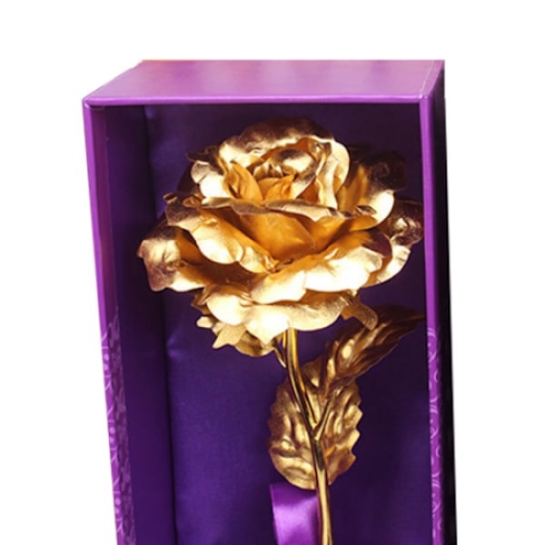 24 karat guld Rosguld ros i en 24k guld presentask