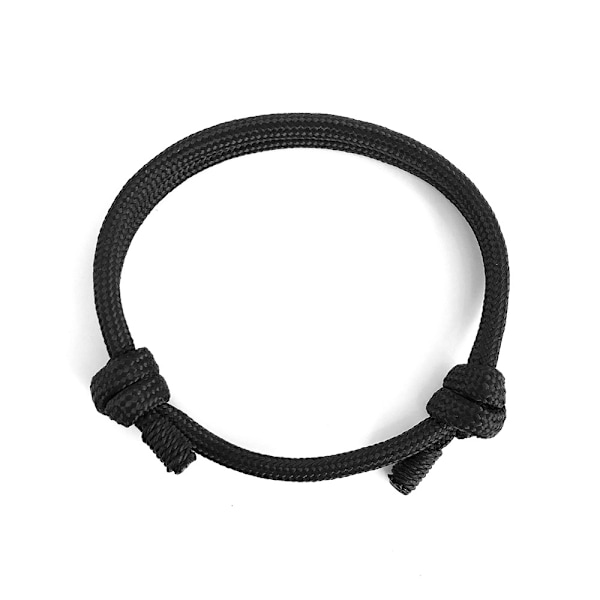 Handgjord tygarmband rep herr armband minimal svart