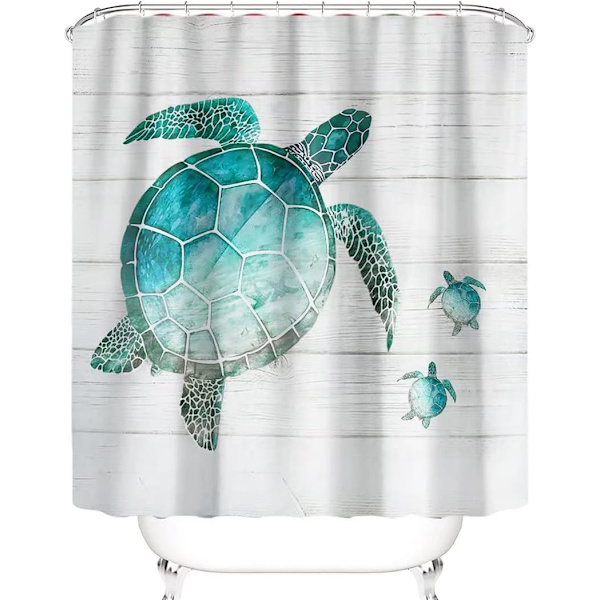 Duschdraperier, tyg duschdraperi foder Ocean duschkabin C