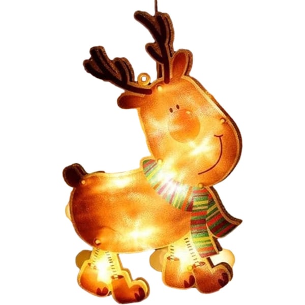 1st (Elk) Julbelysning Fönsterhängande, Upplyst jul