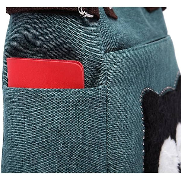 1 stk Army Green Damemote Trendy Katt Skulder Bag