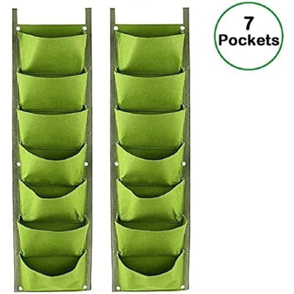 Hängande planteringsväskor, 2-pack vertikala väggplanterare