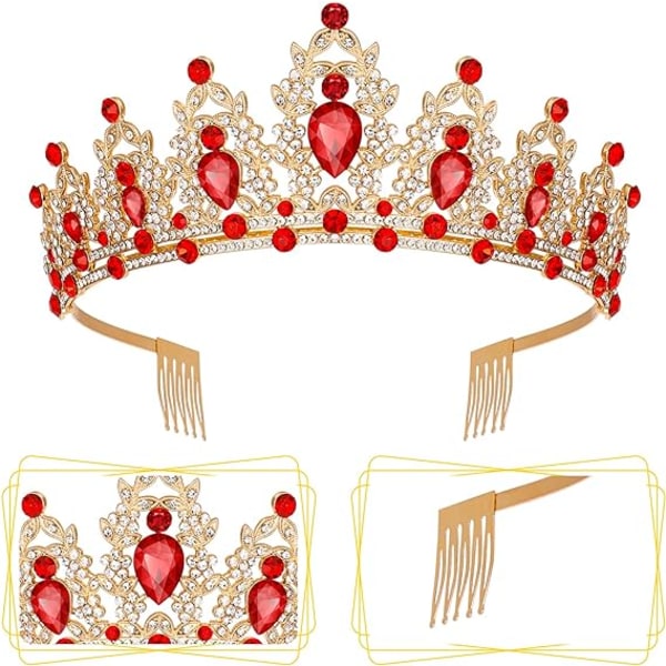 Bryllup Tiara Brude Tiara Crystal Rhinestone Tiara Crown med Co