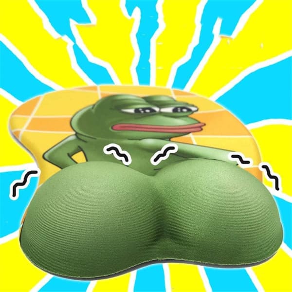 3D Pepe Sad Frog Musemåtte Skridsikker Silikone Musemåtte til Kontoret