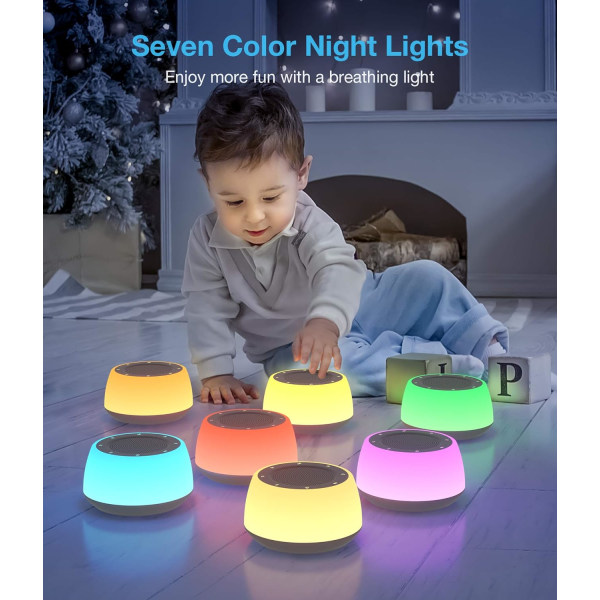 White Noise Machine Baby, Baby Sound Machine Kids med Night Light