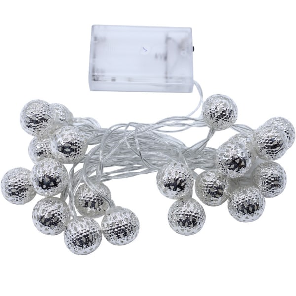 Marokkanske LED-lyskjeder - 3M total lengde 20 varmt hvite LED-er |